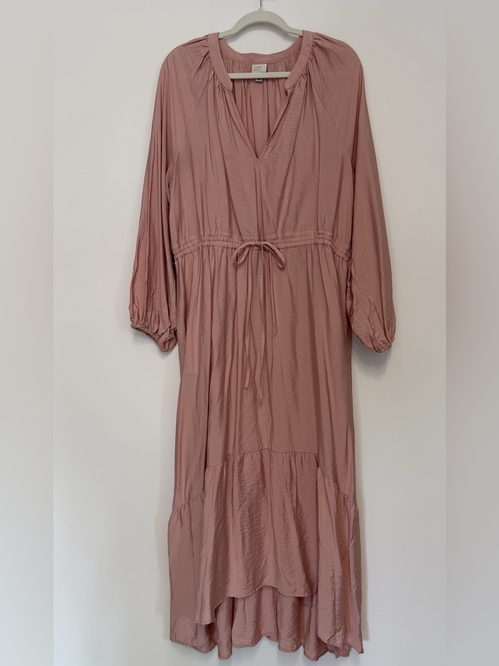 a new day Dusty Rose V-Neck High-Low Maxi Dress